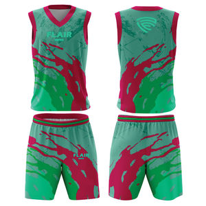 Ensemble de maillots de basket-ball de haute qualité pour hommes impression numérique personnalisable chemise de sport respirante hauts shorts grande taille - Product Image 2