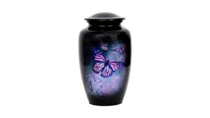Butterfly Flying Printed Metal Cremation Urn for Ashes Adult Funeral <b>Memorial</b> Decorative Urn at Wholesale Price by Antique CO - Product Image 3