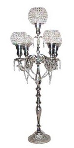 Custom Metal Candelabra 4 Arms Nickel Plated Modern Metal <b>Candlestick</b> Holder Handmade Candelabra for Home Decoration - Product Image 6