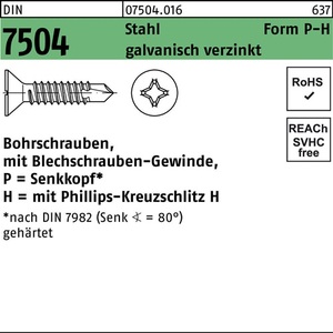 Tornillos Autoperforantes DIN 7504 SEKO PH P 6.3x25mm Acero Paquete de 250 Piezas - Product Image 1