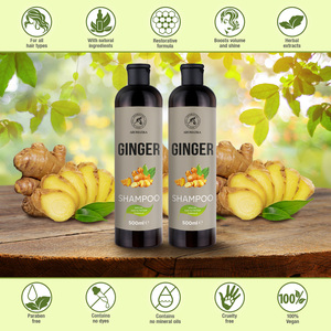 Shampoo au gingembre, huile de racine de gingembre, ortie, romarin, houblon, bardane, anti-chute de cheveux, stimulant la croissance des cheveux, antipelliculaire, nourrissant, OEM, marque privée - Product Image 2