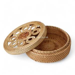 Caja de Almacenamiento de Mimbre de Estilo Bohemio, Hecha a Mano, Multifuncional, Material Natural para Uso Diario en el Hogar, Buena Relación Calidad-Precio - Product Image 2