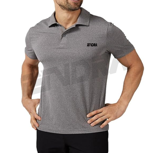Nouveau polo de marque privée à la mode pour hommes à manches courtes sans marque design personnalisé haut de polo décontracté tissu doux vêtements d'été - Product Image 1