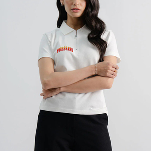 OEM/ODM Quick-Dry Breathable Women's Zipper for Polo Shirts Slim Fit Wholesale Solid Color Short Sleeve Comfortable Summer - Product Image 1