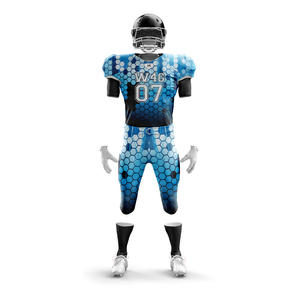 Uniformes de Fútbol Americano Personalizados, Conjunto de Camiseta y Pantalones Cortos, Transpirable, 100% Poliéster, Secado Rápido, Tallas Grandes, Uniformes Unisex, Bajo Impuesto - Product Image 4