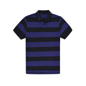 Camisetas Polo de algodón con estampado de logotipo personalizado para hombre, camisetas de punto en dos tonos en rojo y negro liso con cuello de polo - Product Image 1