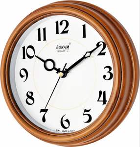 Horloge murale analogique idéale, en plastique rond blanc, pour la maison, l'hôtel, le restaurant, qualité supérieure, emballage en boîte ondulée multi-usages, prêt à l'emploi - Product Image 4