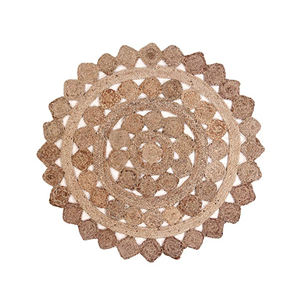 Tapis à carreaux réversibles en fibre naturelle tissée à la main de qualité supérieure Tapis de salon modernes de haute qualité Tapis Jute Direct Pile moyenne - Product Image 6