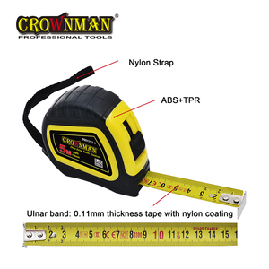 CROWNMAN Strumenti di Misurazione Professionali, Metro a Nastro in Acciaio da 3m/5m/7,5m, Sistema Metrico e Imperiale - Product Image 3
