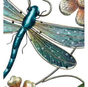 Libélula y flores decoración de pared de Metal Interior Exterior colgante de pared hotel restaurante hogar sala de estar dormitorio artes decorativas - Product Image 2