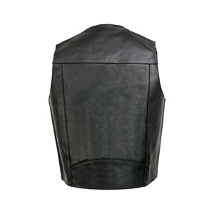 100% cuero genuino mejor diseño motocicleta cuero de vaca motocicleta chaleco - Product Image 4