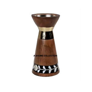 Quemador de incienso Bakhoor de madera de alta calidad con diseño único de nácar de A S HOME COLLECTION - Product Image 1