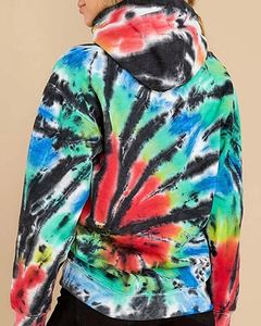 Gran oferta, recién llegado, pulóver, sudadera con capucha para hombres y mujeres, forro polar bordado, tinte anudado, con capucha, tejido sólido para invierno - Product Image 2