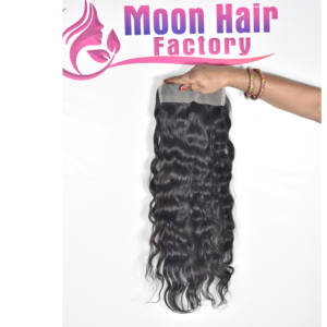 100% Cheveux humains indiens de temple de qualité supérieure, Closure ondulée, gamme Raw, aspect naturel, prix de gros direct fabricant - Product Image 3