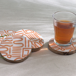 AK Brass Customized Printed <b>Wooden</b> <b>Coaster</b> In Multi Color Set of 4 at Wholesale Price For Office Decor / Table Decor - Product Image 1