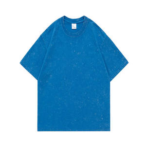 Venta al por mayor Shaka Wear Vintage Oversized Camiseta de cuello redondo para hombres Camiseta de manga corta Básico Color sólido Lavado ácido Pullover Camisetas - Product Image 3