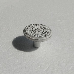 Perillas de armario decorativas redondas con estampado de alfabeto, accesorios de ferretería para muebles al precio más bajo directo de fabricación - Product Image 4