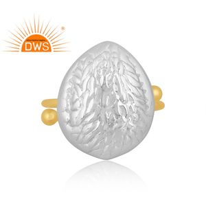 Último diseño hecho a mano, anillo abstracto chapado en oro, joyería fina Demi para mujer, regalo para su delicada colección - Product Image 2