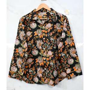 Ensemble de pyjama d'été en coton imprimé pour femmes, tissu doux et respirant, motif floral, séchage rapide, style décontracté et luxueux pour un confort optimal - Product Image 3