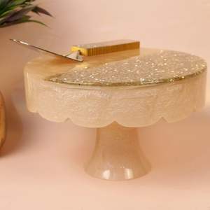 Soporte para Tartas de alta calidad de resina moderno hecho a mano con efecto de mármol para panaderías contemporáneas a precio asequible - Product Image 2