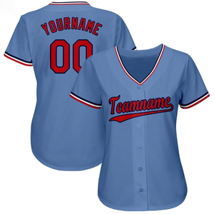 Maillot de baseball unisexe personnalisé brodé, uniforme de baseball en gros, col en V respirant avec boutons, 100 % polyester, OEM - Product Image 6