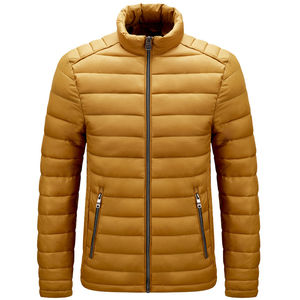 Chaqueta acolchada para hombre con cierre de cremallera completa, abrigo cálido de invierno, diseño ligero, perfecto para uso diario de estilo casual al aire libre - Product Image 4
