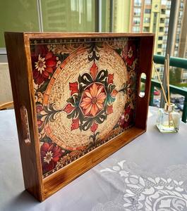 Plateau de service en bois MDF avec revêtement émaillé, design, hôtels et restaurants, articles de cuisine, plateau de table, haute qualité - Product Image 4