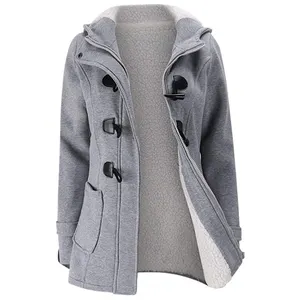 Hochwertige Damen Winter bekleidung Kollektion Hooded Blended Jacket lange Baumwoll mäntel Für Frauen