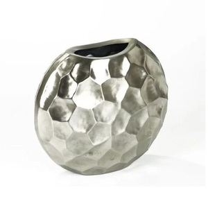 แจกันดอกไม้โลหะสำหรับตกแต่งบ้าน,แจกันอลูมิเนียมทรงพิเศษพร้อมชุบนิกเกิลดีไซน์แบบค้อน - Product Image 4