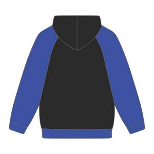 Año de Fundación 1920 Zeta Phi Beta Black Body Blue Raglan Sleeves Pullover Hoodie Sorority Apparel Custom Divine Nine HBCU - Product Image 3