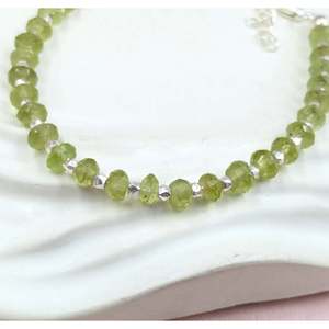 925 Sterling Silver Peridot <b>Gemstone</b> <b>Bracelet</b> Elegant Crystal Jewelry with Dazzling Luster - Product Image 3