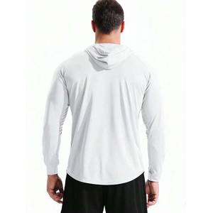 Camiseta Hombre Con Capucha Secado Rápido Manga Larga Deportiva Otoño-Invierno Camiseta Con Capucha - Product Image 2
