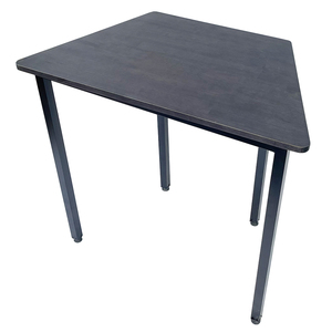 Mini Trapezoidal <b>Computer</b> <b>Desk</b> HBLG032 80x45x75cm Made of Rubber Wood with Square Iron Legs - Product Image 1