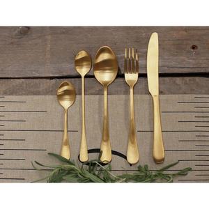 Ensemble de couverts en acier inoxydable plaqué argent, manche plat épais, couteaux et cuillères personnalisés, fourchette - Product Image 2