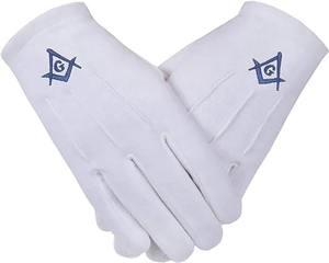 <b>White</b> Cotton Masonic Gloves These gloves are made from 100% cotton Beautiful Royal & Select Emblem - Product Image 4