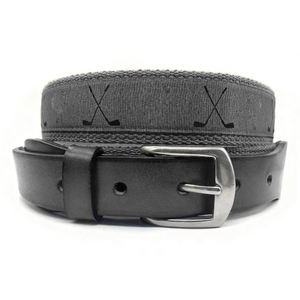 Étiquettes en cuir Ruban de golf de haute qualité Boucle de ceinture Boucle en métal Ceinture de golf en cuir de haute qualité pour hommes - Product Image 2
