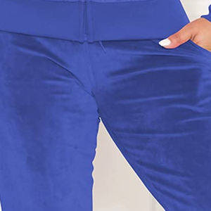 Chándal de terciopelo para mujer con estampado de logotipo totalmente personalizado, producto de alta demanda, chándal de terciopelo para mujer en varios colores - Product Image 6