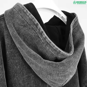 Sudadera con Capucha de Alta Calidad, 350 Gramos, 100% Algodón Térmico/Felpa Francesa, Lavada con Piedras, Manga Larga, Invierno, Ecológica - Product Image 5