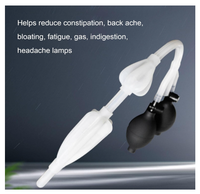 Ampoule et bouchon de lavement gonflable à double ampoule-Conception anti-refoulement, matériau élastique, sûr pour un usage personnel
