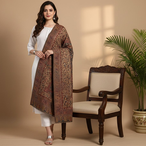 Auténtico Chal de Lana de Diseño Kullu de UNICORN ENTERPRISES, 80x40 Pulgadas, Suave y Cálido, con Patrones Clásicos Tejidos a Mano para el Invierno - Product Image 1