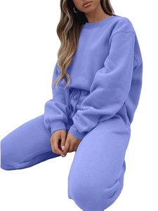 Conjunto Deportivo Informal para Mujer, Invierno, 100% Algodón, Felpa, Ligero, Ecológico, Transpirable, 2026 - Product Image 3