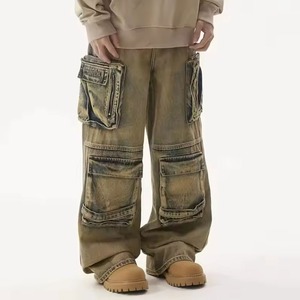 Pantalones Cargo informales ligeros para hombre de etiqueta privada-Color liso Multi bolsillos 100% algodón personalizable - Product Image 6