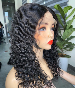 Haute qualité vietnamien usine cheveux bouclés dentelle avant perruque Remy cheveux prix de trame unique - Product Image 1