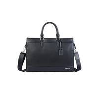 Sac rigide intelligent en cuir unisexe SAKOS, 14 pouces, le plus vendu, imperméable, anti-humidité, antibactérien, avec fermeture éclair, pour le shopping