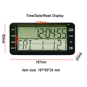 Yeni varış çift kanal dijital mutfak saymak ve manyetik LCD büyük ekran zaman yönetimi ile geri sayım sayacı saat - Product Image 4