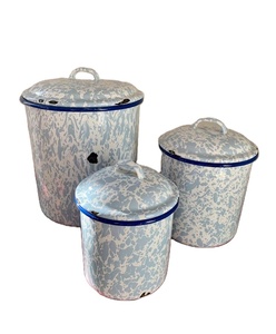 สติกเกอร์เคลือบสีขาว3ขนาดกล่องโลหะจัดเก็บอาหารดีไซน์แบบอินเดีย - Product Image 3