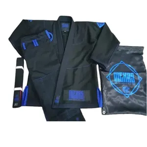 Peso ligero BJJ Gi Black Jiu Jitsu Gi100 % algodón BJJ Kimonos hecho a medida Brazilian Jiu-Jitsu Gi kimono