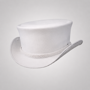 White Fashion Classic <b>Western</b> Style Printed Felt Cowboy <b>Hat</b> for Party Wedding Costume 100% Wool - Product Image 2