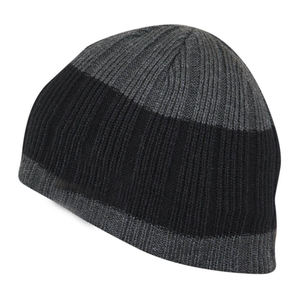 Gorro de punto acanalado de acrílico con logo de diamantes de imitación, gorro de invierno negro jacquard, gorro de esquí, gorro de pescador liso al por mayor, gorro de punto jacquard - Product Image 1