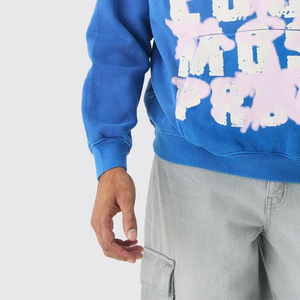 เสื้อฮู้ดผู้ชายผ้าฟลีซหนาพิมพ์ลายดีทสำหรับ300GSM มีโลโก้ตามสั่ง - Product Image 6